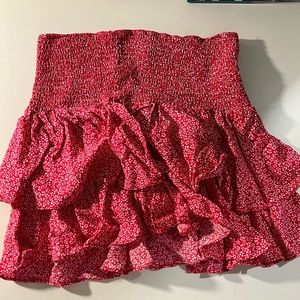 Red Adika Skirt